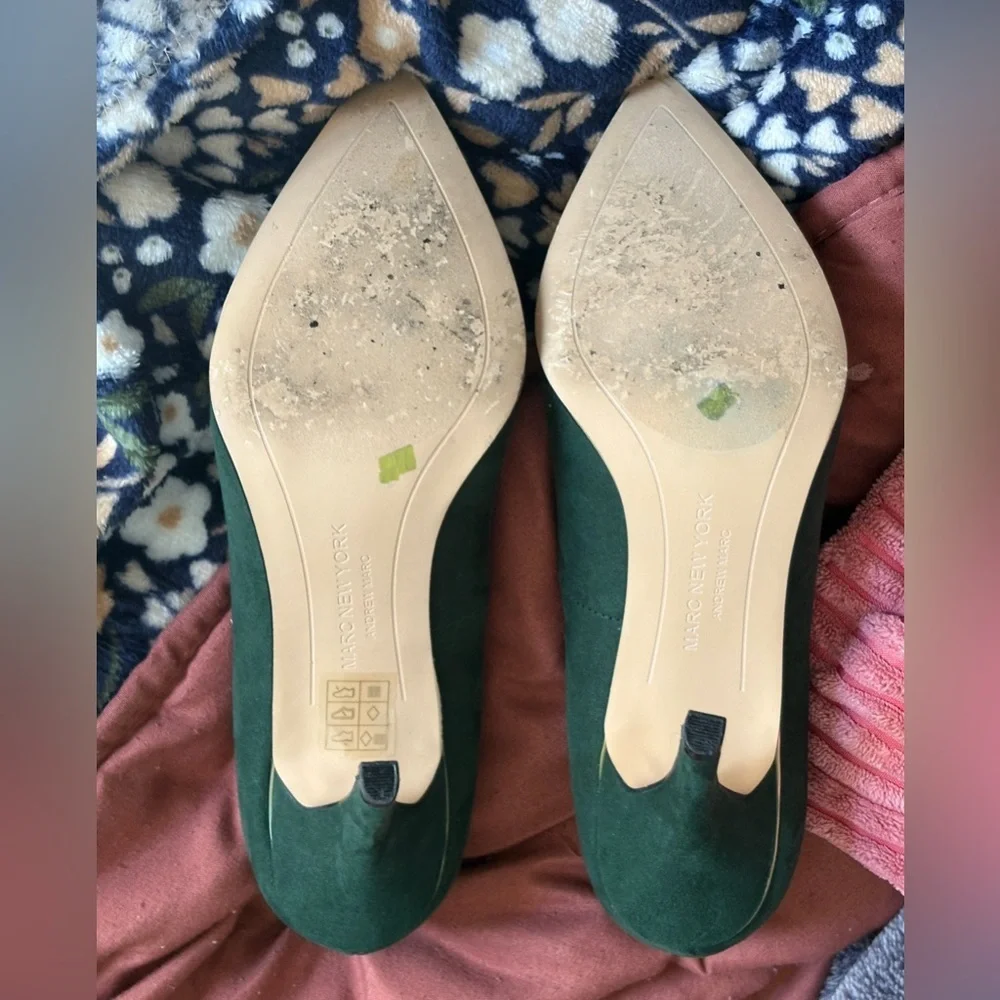 ANDREW MARC Emerald Green stiletto heels SZ5.5